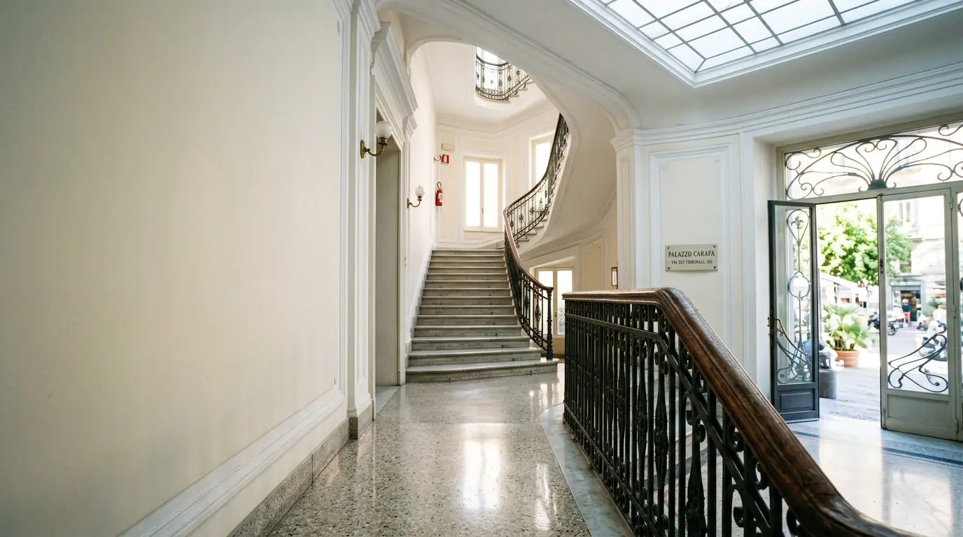Impresa pulizie condominiali Napoli - Igienizzazione profonda e cura di atri, ascensori e spazi comuni residenziali - MGN Servizi